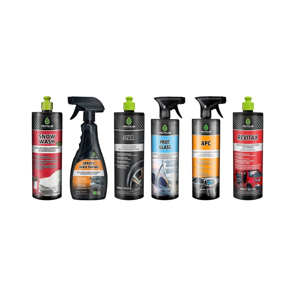 Kit Entusiasta: os produtos do kit lado a lado