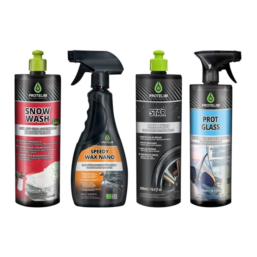Kit Iniciante: os produtos do kit lado a lado