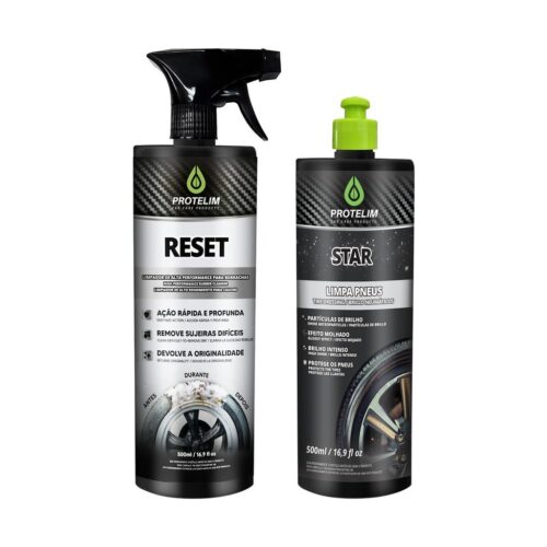Kit Pneus: os produtos do kit lado a lado